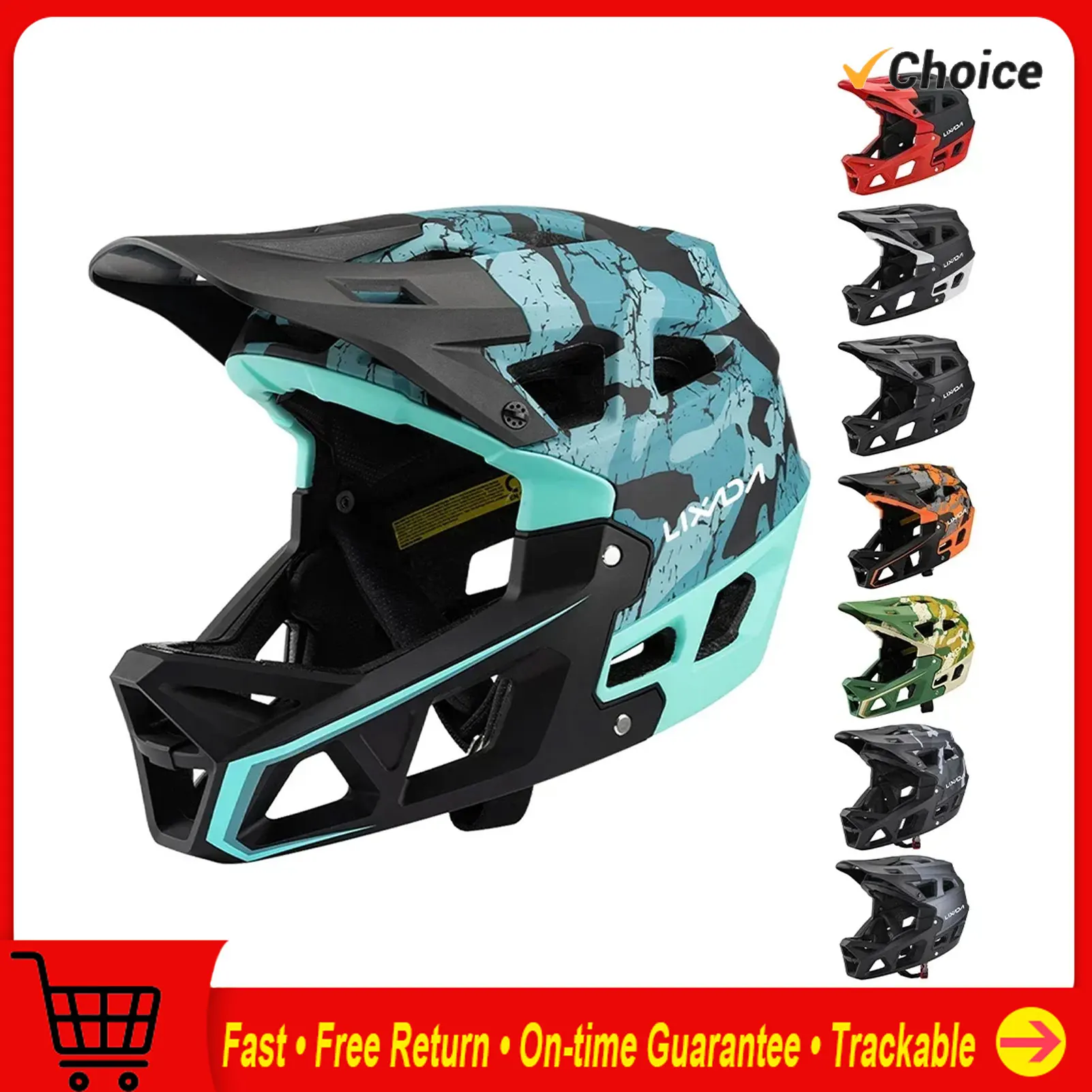Mountain Biking Helmet Full Face - Mountain Bike Safety Cycling Gear Full