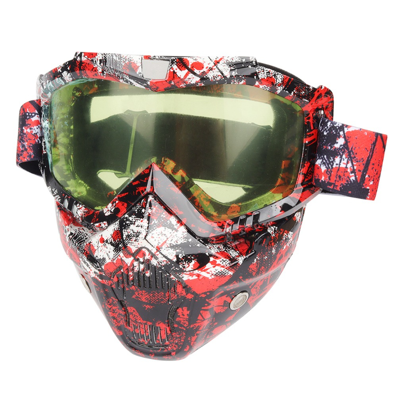 Mountain Biking Helmet Full Face - Motorcycle goggles, masks, off-road motorcycle breathable