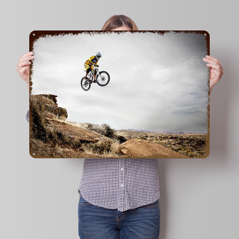 Mountain Biking Europe - Mountain Bike Lightly 3D Tin Poster
