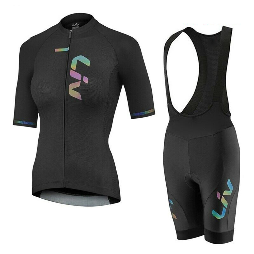 Mountain Biking Trousers - LIV Summer Cycling Jersey Bib Shorts