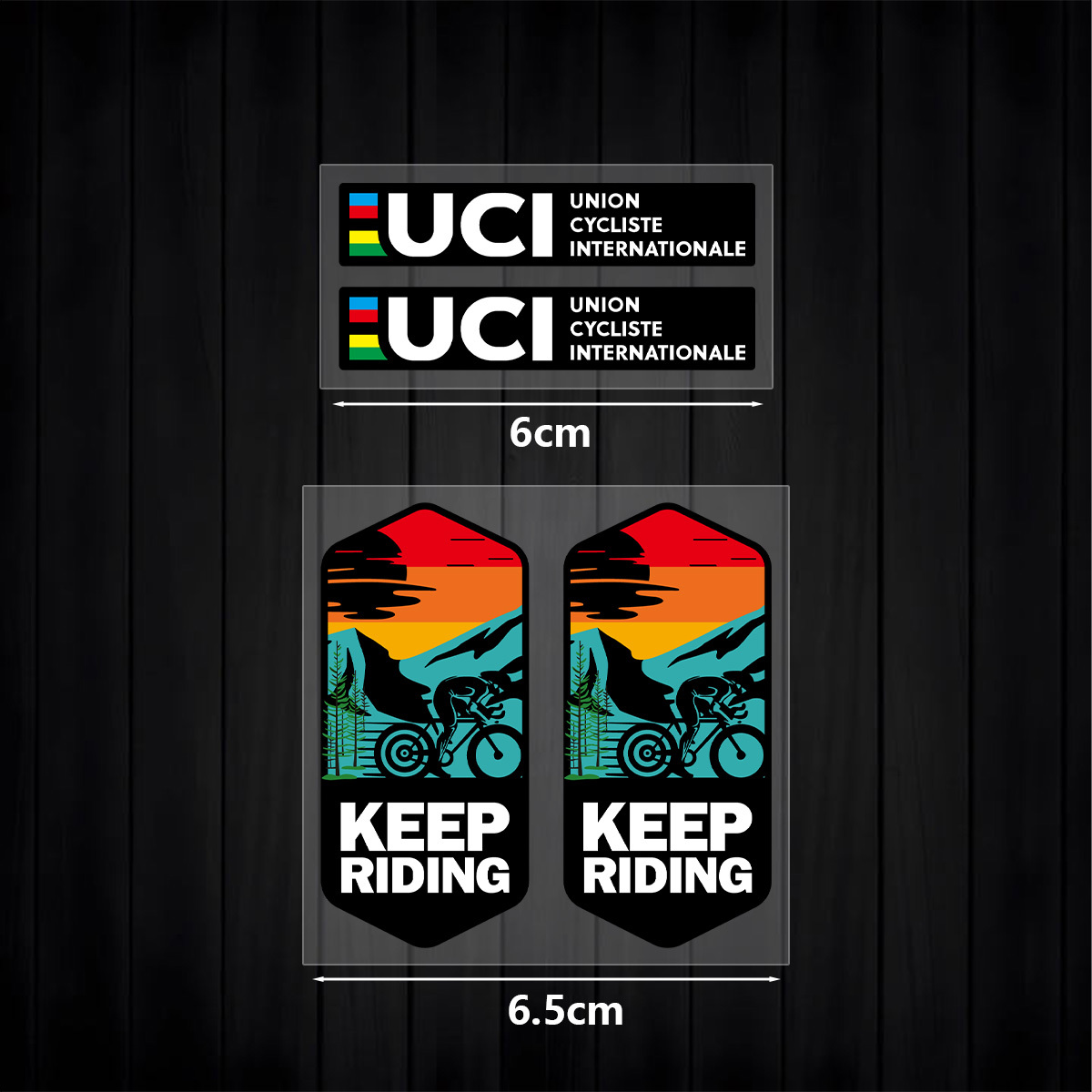 UCI Keep Riding Sticker Set 1S - đánh giá và giá Mountain Biking Uci